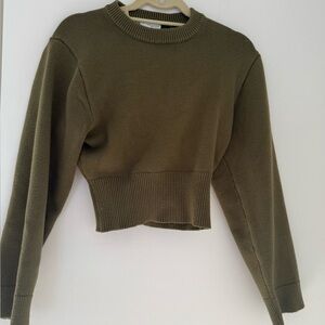 ZARA green cropped sweater